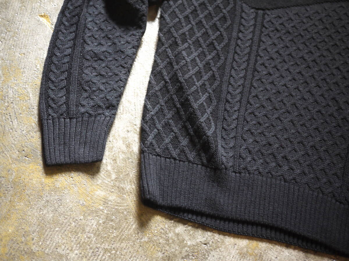 新品未使用 XLサイズ NIKE Cable Knit Turtleneck Sweater ナイキ ケーブル タートルネック ニット L/S セーター /ブラック_画像3