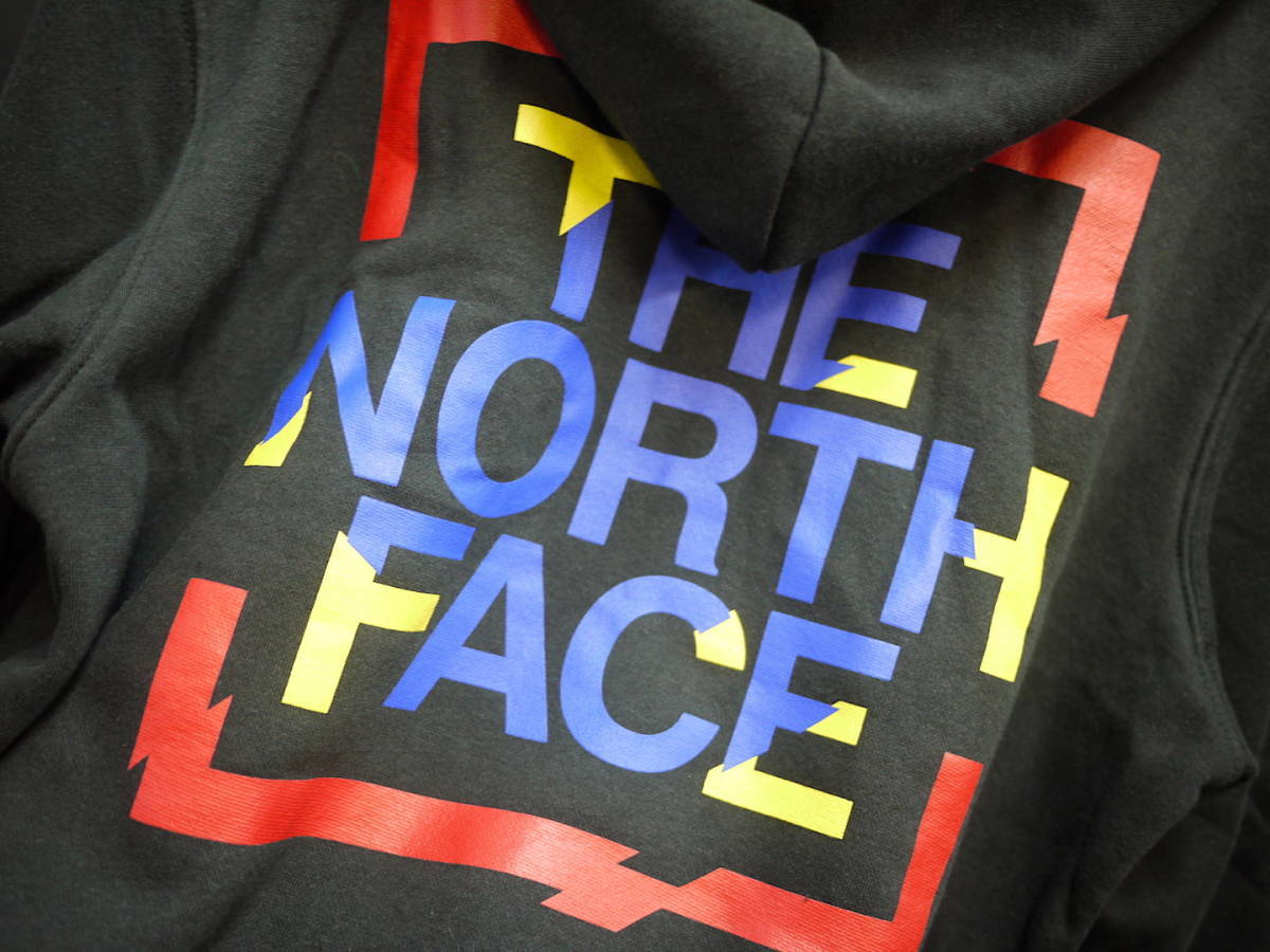 海外限定 XXL/THE NORTH FACE ノースフェイス グラフィック ロゴ 上質 裏起毛 スウェット パーカー 黒 / NOV GRAPHIC_画像3