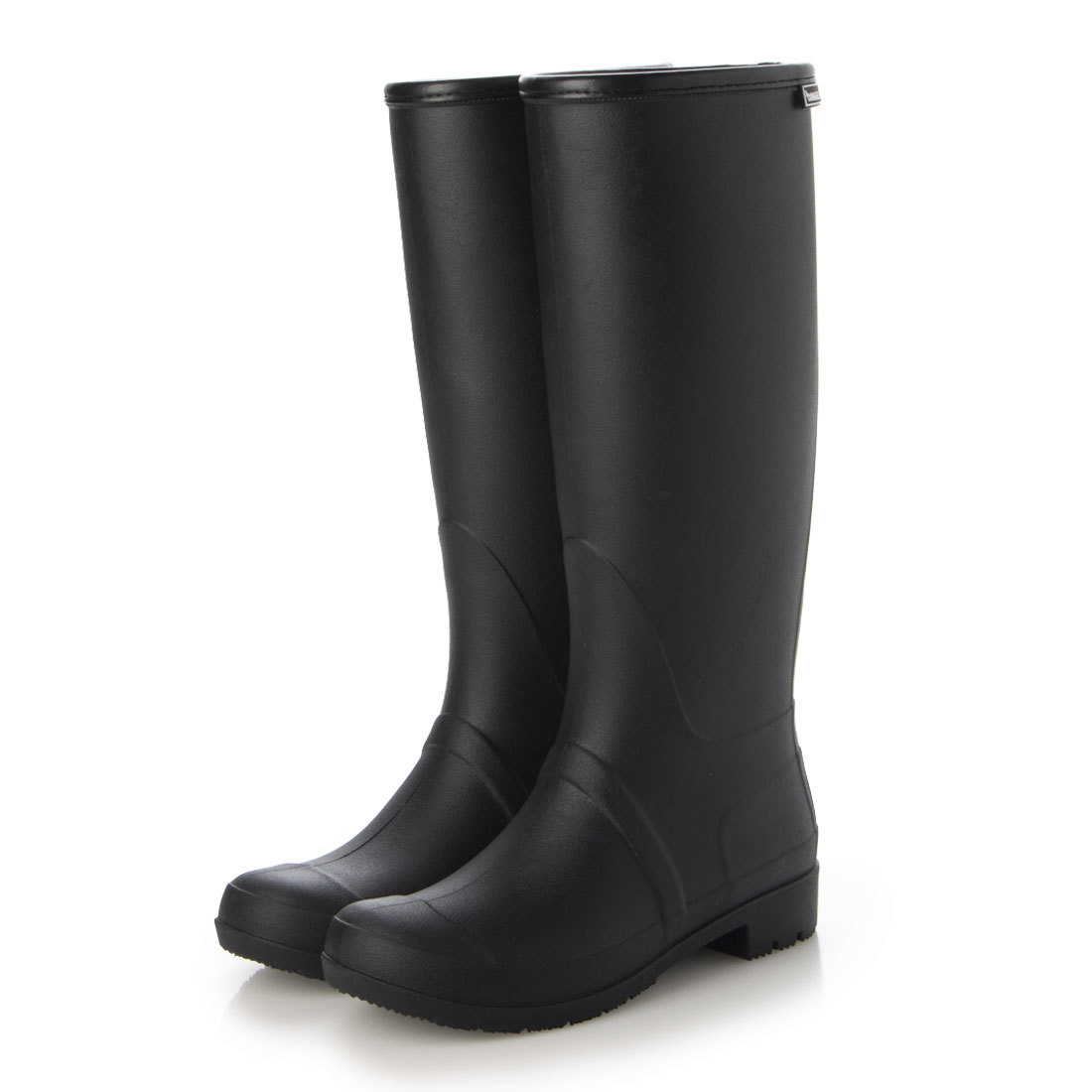  lady's long rain boots / new goods [23028-BLK-L]24.5cm~25.0cm rain shoes boots rain shoes long boots 