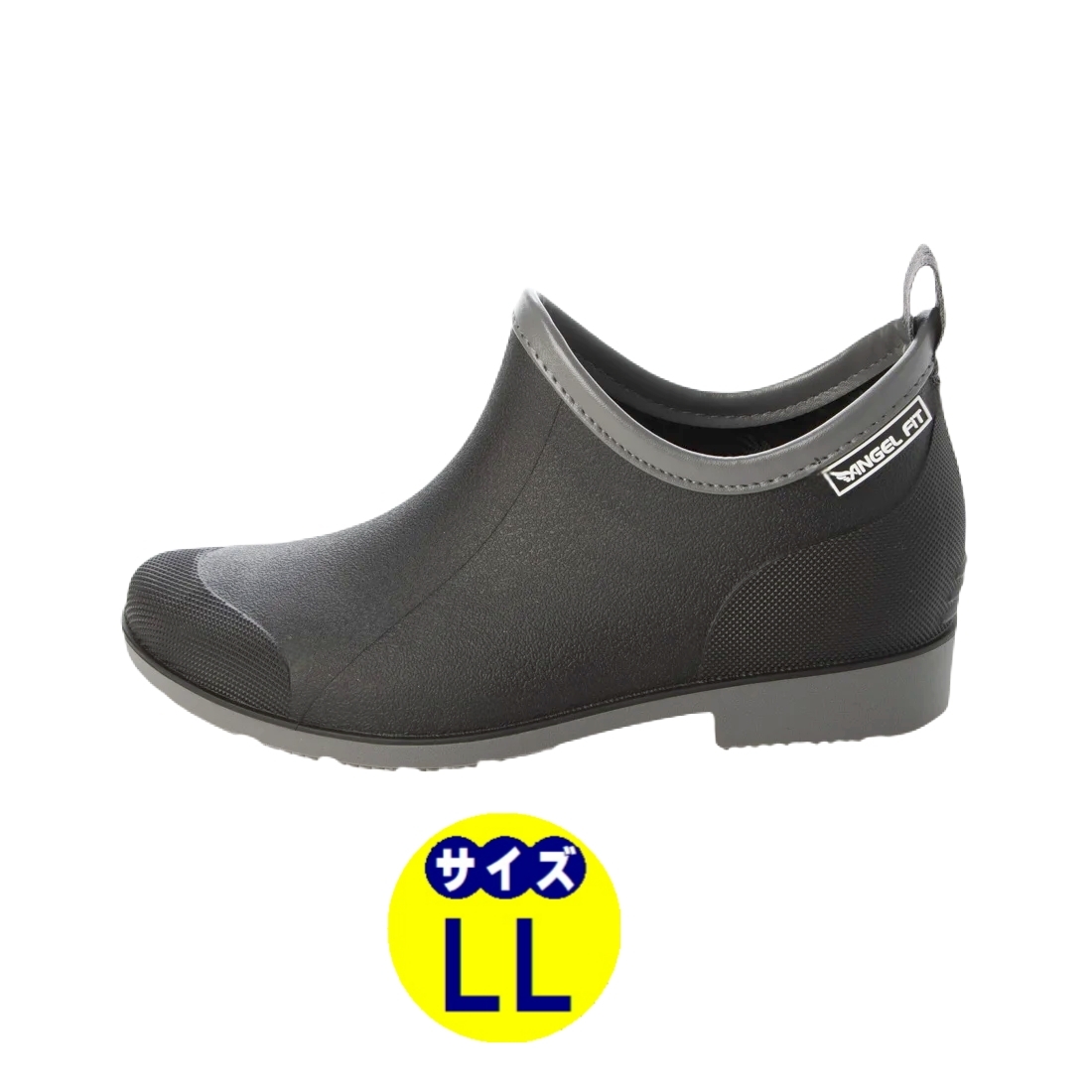  lady's short rain boots / new goods [23029-BLK-LL]24.5cm~25.0cm rain shoes boots rain shoes gardening 
