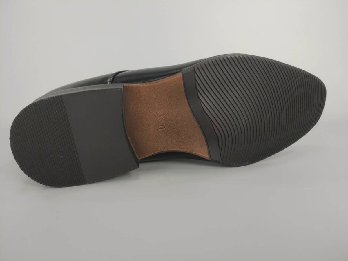 数量限定　ビジネスシューズ　紳士靴　プレーントゥ『ZN8212-BLK-265』26.5cm　＠ZINO（アットジーノ）幅広3E　撥水防水加工
