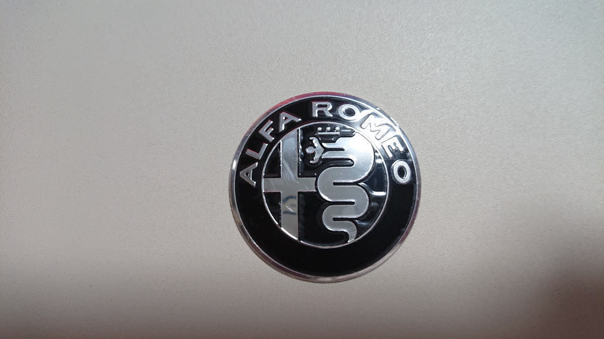 アルファロメオ 新型ジュリア ステルヴィオ 向 現行カラーとモノトーンロゴ 各50mm 1枚 15mm 4枚 計10枚 アルミ ステッカー セットの画像5