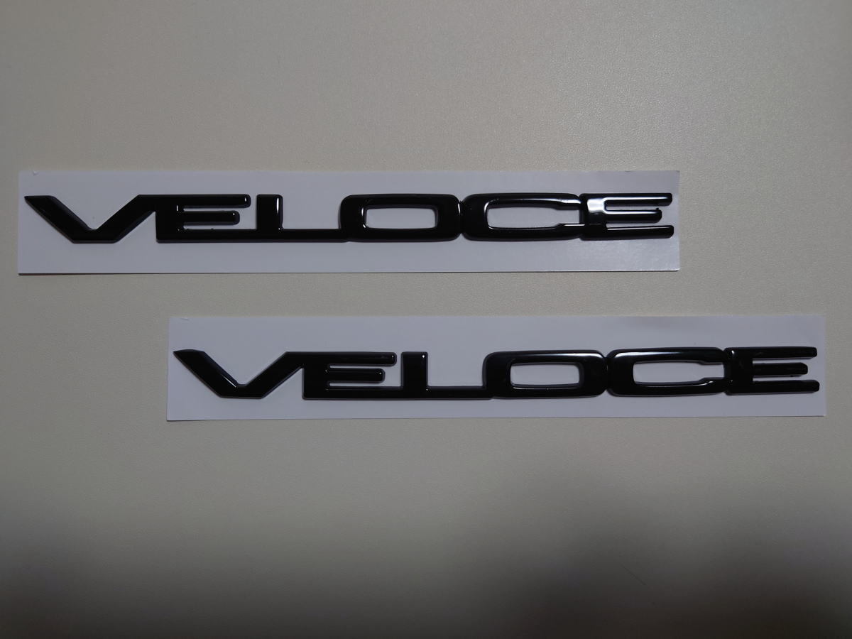 [1セットのみ]アルファロメオ 新型ジュリア(952) ステルヴィオ 向け 純正デザインタイプ 「VELOCE」ブラックバッジ 左右分セット