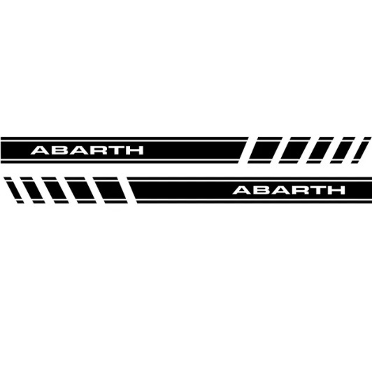 [1セットのみ]フィアット アバルト ABARTH ボディステッカー 左右分セット 本体色：ブラック_画像1