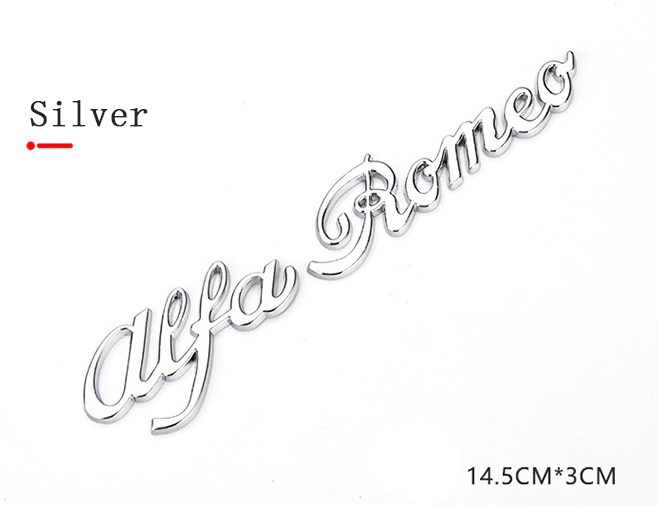  Alpha Romeo 3D metal emblem [alfa Romeo] character Logo badge color : silver 