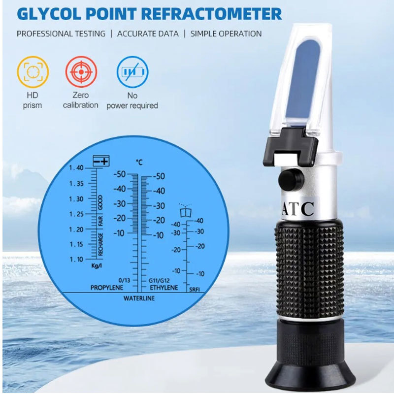 クーラント バッテリー液 比重計 測定器 ウォッシャー液 濃度 凍結 温度 測定 プリズム式 テスターの画像2