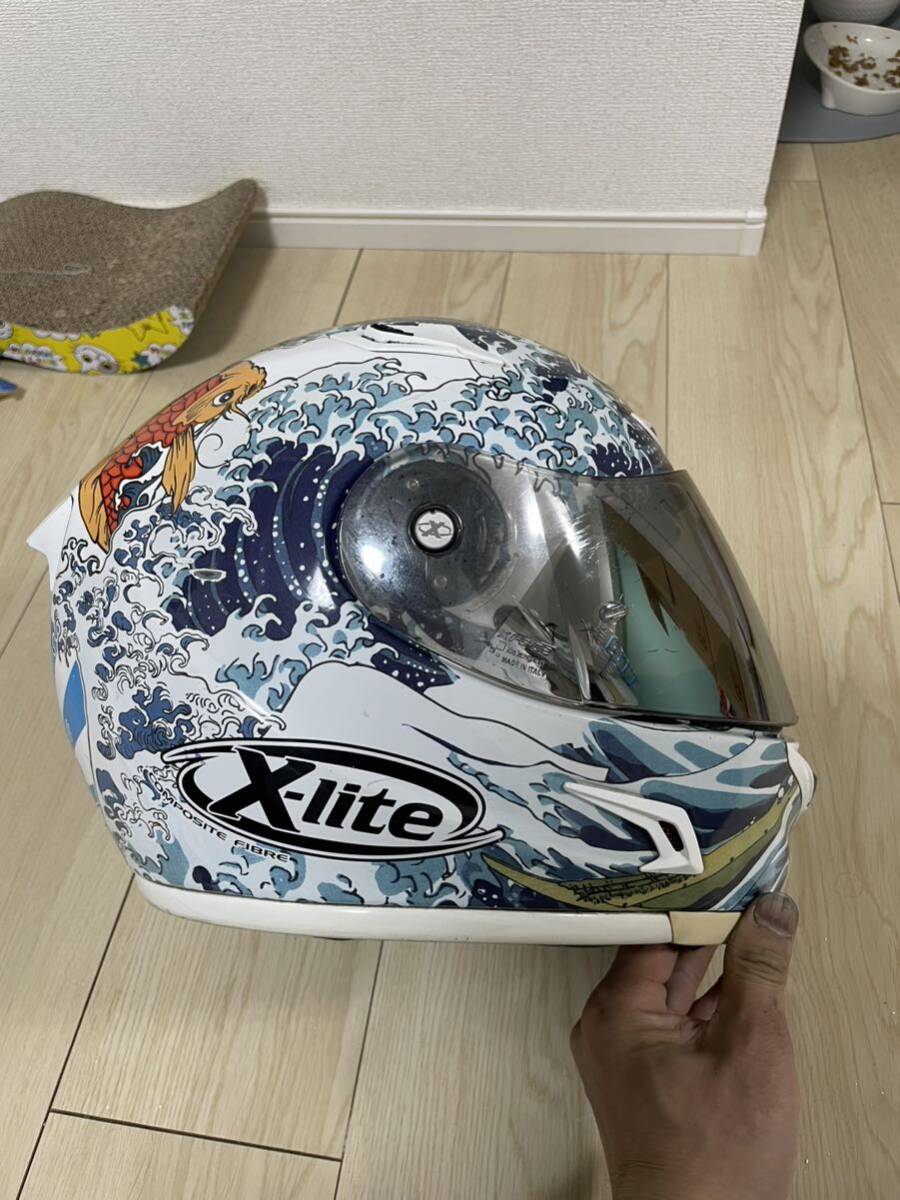 ノーラン NOLAN / X-LITE X-802R LORENZO MOTEGI [ロレンソ・モテギ] 中古 Lサイズ 59-60cm 検)フルフェイスヘルメット Arai SHOEI _画像3