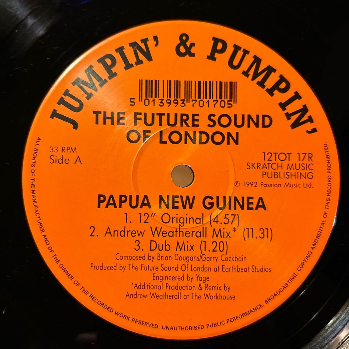 [ The Future Sound Of London - Papua New Guinea - Jumpin' & Pumpin' 12TOT 17R ] Andrew Weatherall , Graham Masseyの画像3