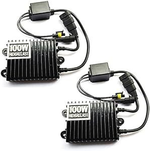 Boomboost 2 個 12V 100W HID キセノンバラスト車変換キット交換用スリムバラストブロック H1、H3、H4、の画像2