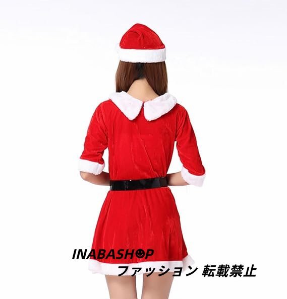 可愛い ワンピース サンタ コスプレ セクシー クリスマス用コスプレ セット レディース クリスマス ワンピース 衣装 仮装 大人コスチューム_画像4