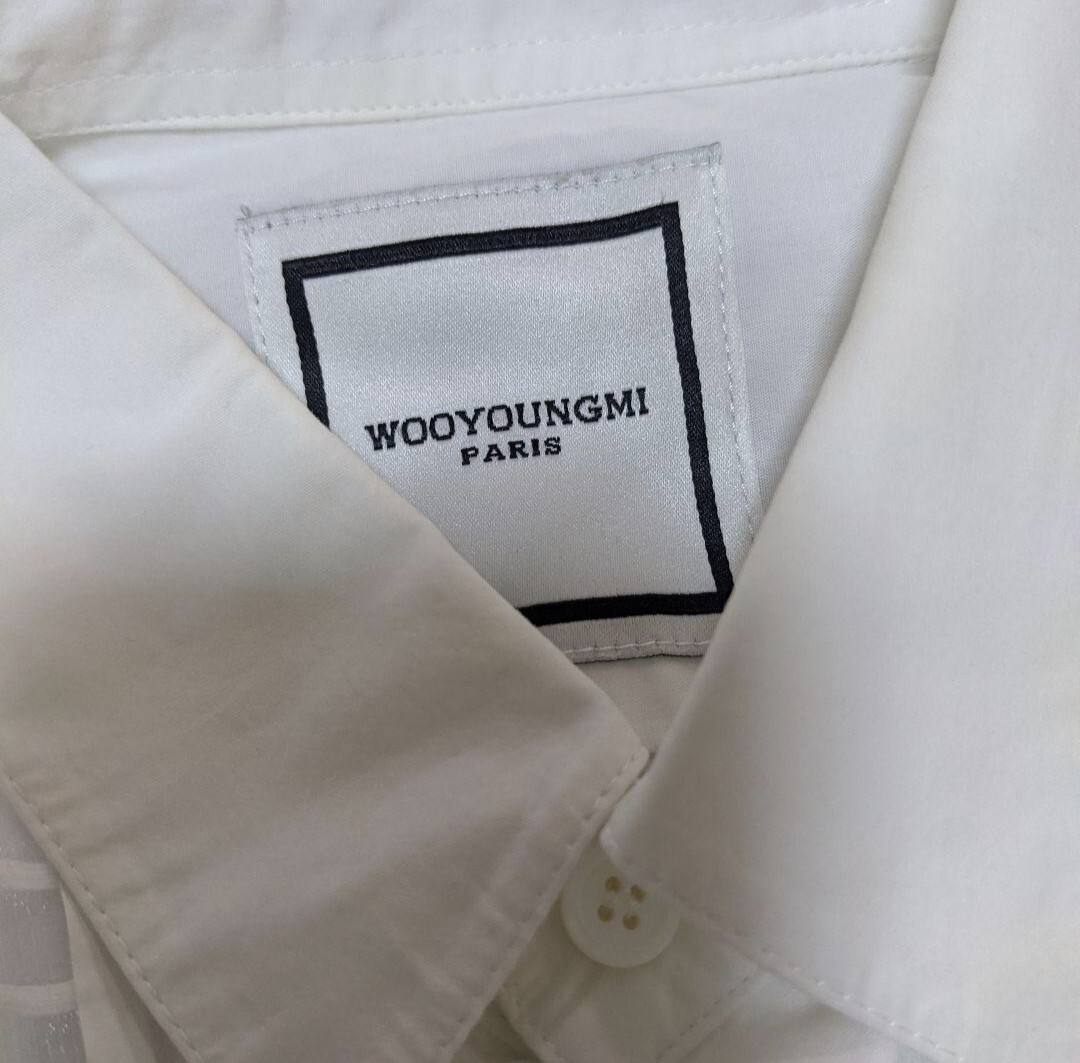 定価6万円 wooyoungmi ウーヤンミ メッシュデザインシャツ 46_画像2
