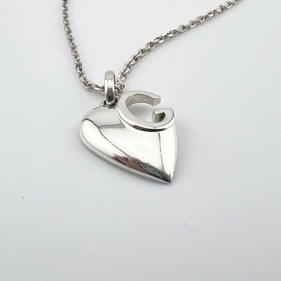 GUCCI Gucci G Logo Heart колье серебряный SV925