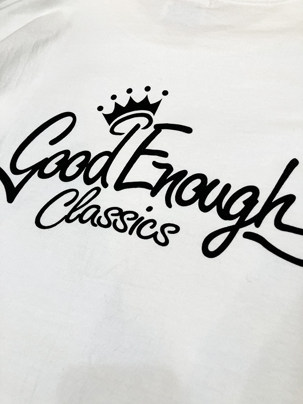 90s ビンテージ アーカイブ GOODENOUGH Classic ロゴ 長袖 Tシャツ ロンT 白 L ホワイト 藤原ヒロシ OLD グッドイナフ オリジナル