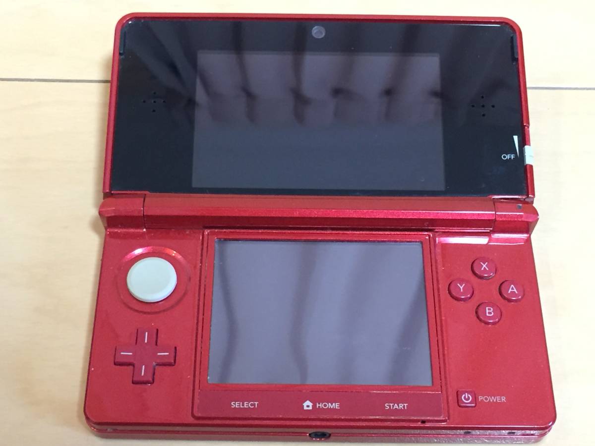 1 jpy start [ operation goods ]** Nintendo 3DS metallic red ** with charger .
