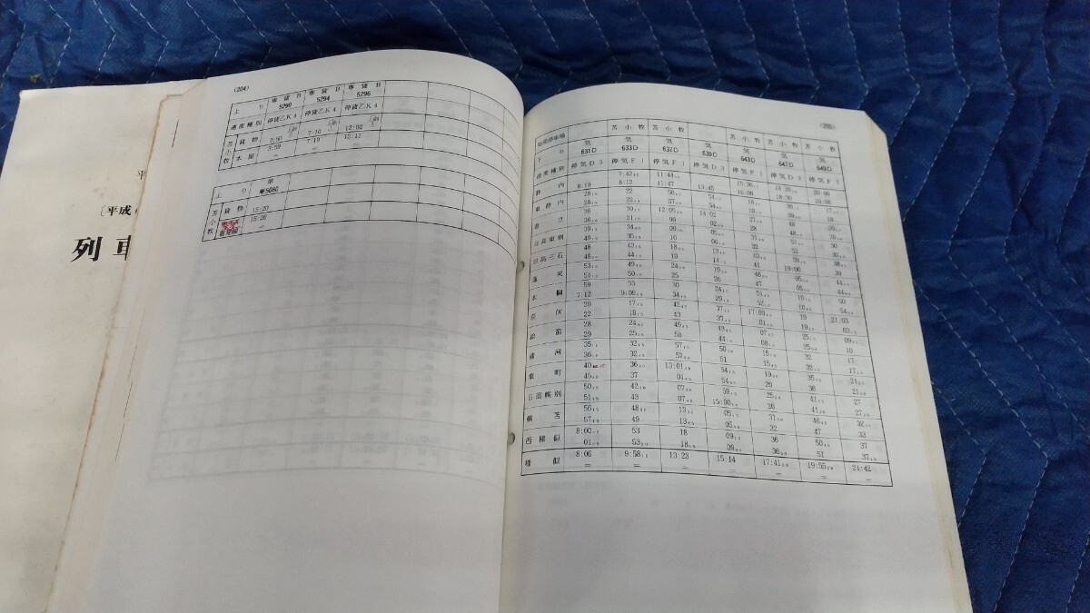 532. 列車運転時刻表 平成2年 平成6年 2冊セット 国鉄鉄道_画像6