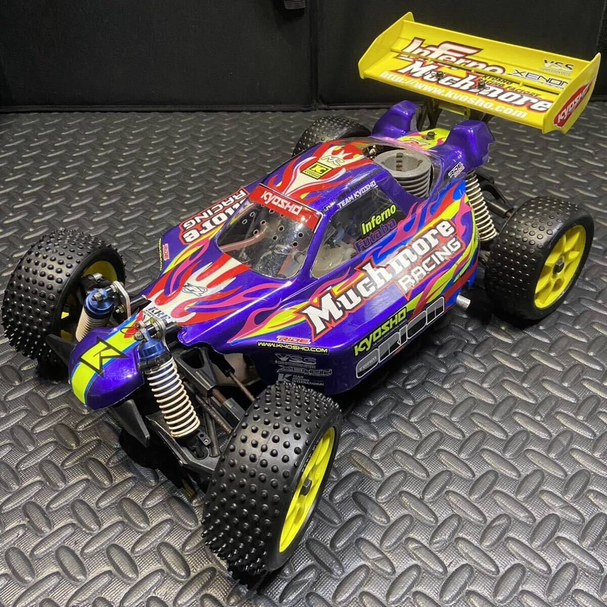 ●京商 1/8エンジン インファーノ Inferno DX Limited + FUTABA 2PL付 プロポ付セット●KYOSHO 中古_画像6