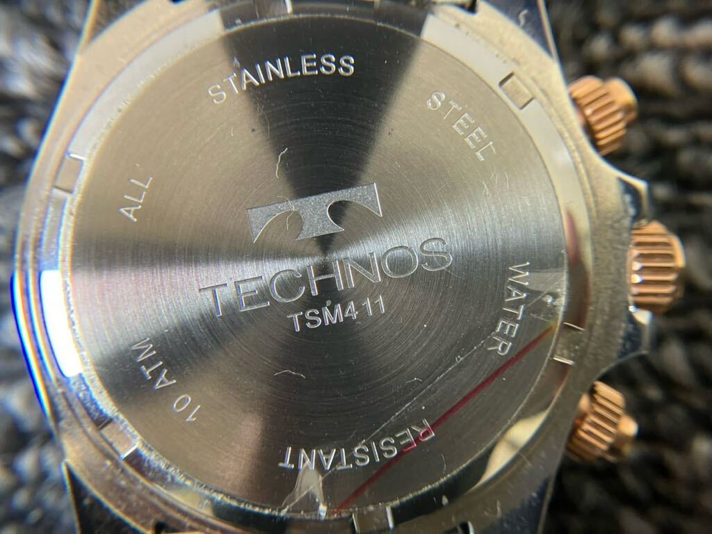 TECHNOS テクノス QZ 腕時計 TSM411 稼働　箱付き　美品_画像4