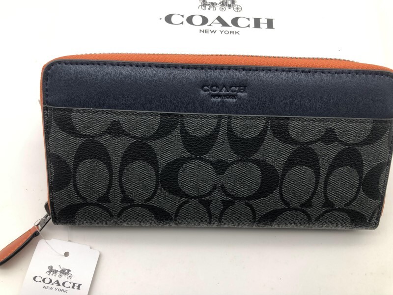 コーチ COACH 長財布 財布 シグネチャー アコーディオンラウンドジップウォレット新品 未使用 贈り物 F78202 d199C