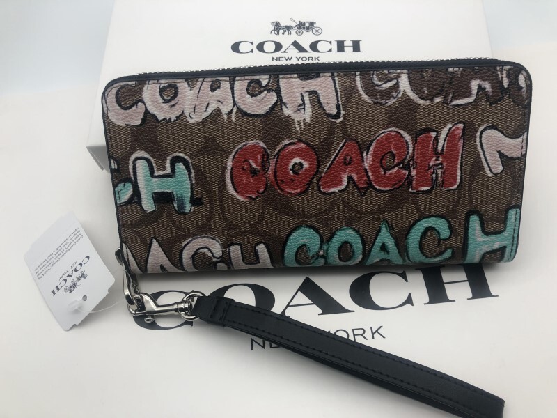 コーチ COACH 長財布 財布 シグネチャー アコーディオンラウンドジップウォレット財布 新品 未使用 贈り物 CM837 p331C_画像1