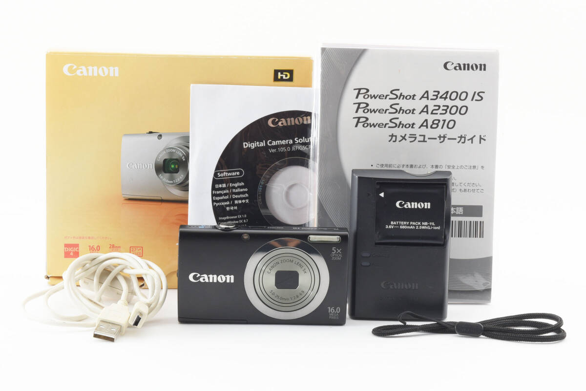 5950円 ☆元箱付き☆ Canon PowerShot A2300 ブラック 5950円 ☆元箱付き☆ Canon PowerShot A2300 ブラック