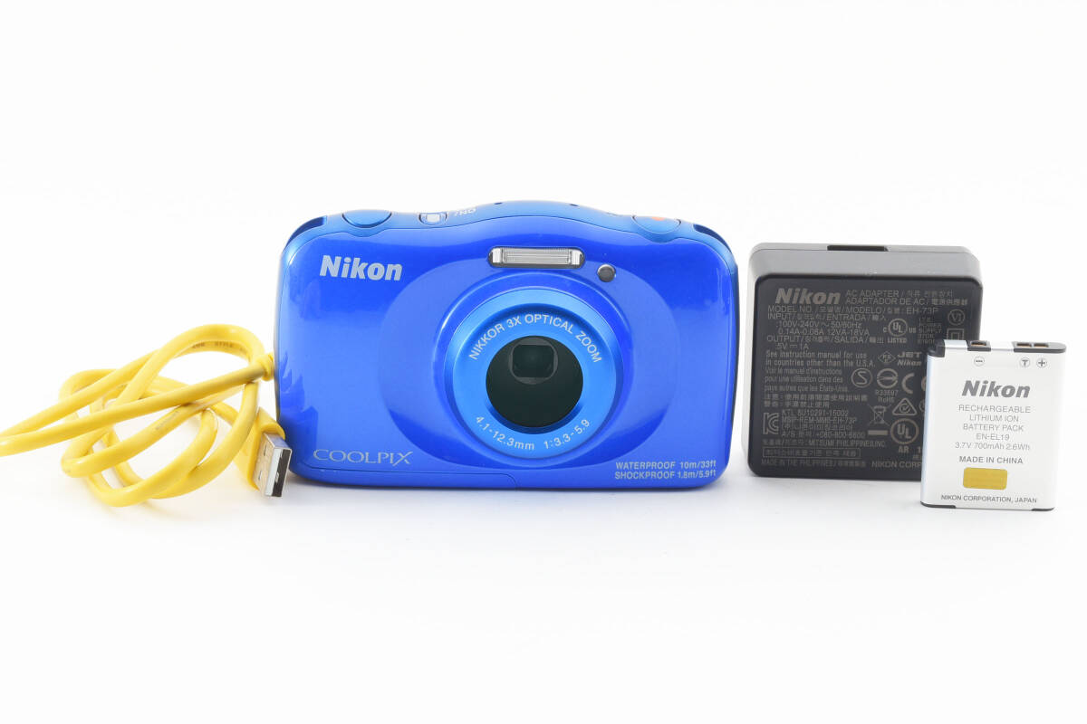 ★美品★ Nikon COOLPIX W100 ブルー　コンパクトデジタルカメラ ニコン クールピックス #0280