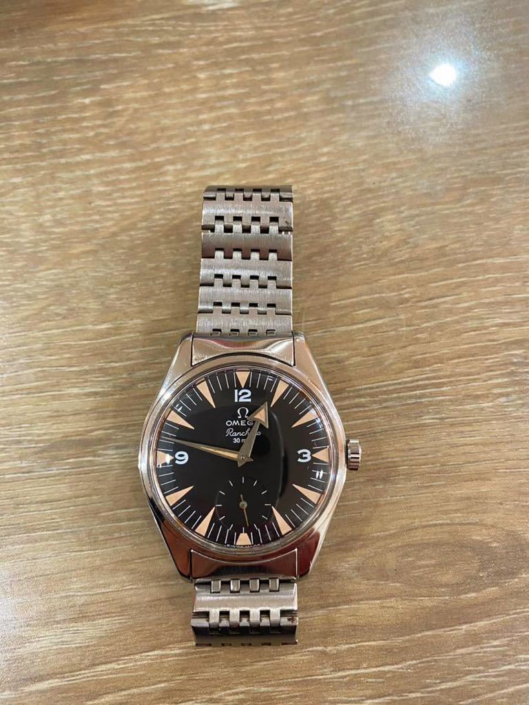 希少★OMEGA オメガ ランチェロ ranchero 30ｍｍ 黒文字盤 ヴィンテージ