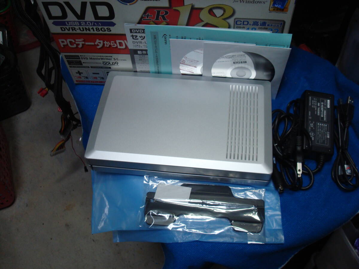 I/O DATA USB1.1 USB2.0接続 DVDマルチドライブ DVR-UN18GS 完動品 美品 _画像4