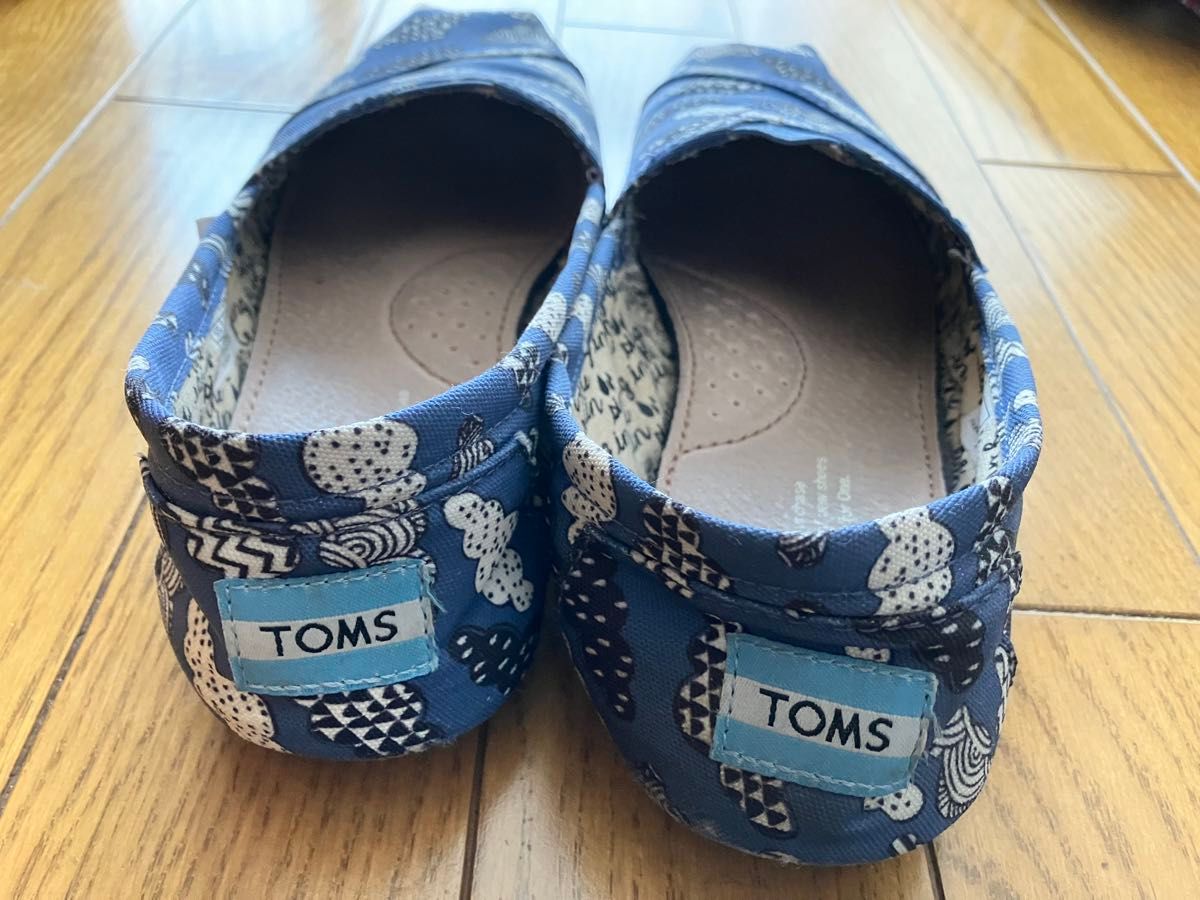 レア柄: ブルークラウド TOMS/エスパドリーユ-ブルークラウド ブルー スリッポン