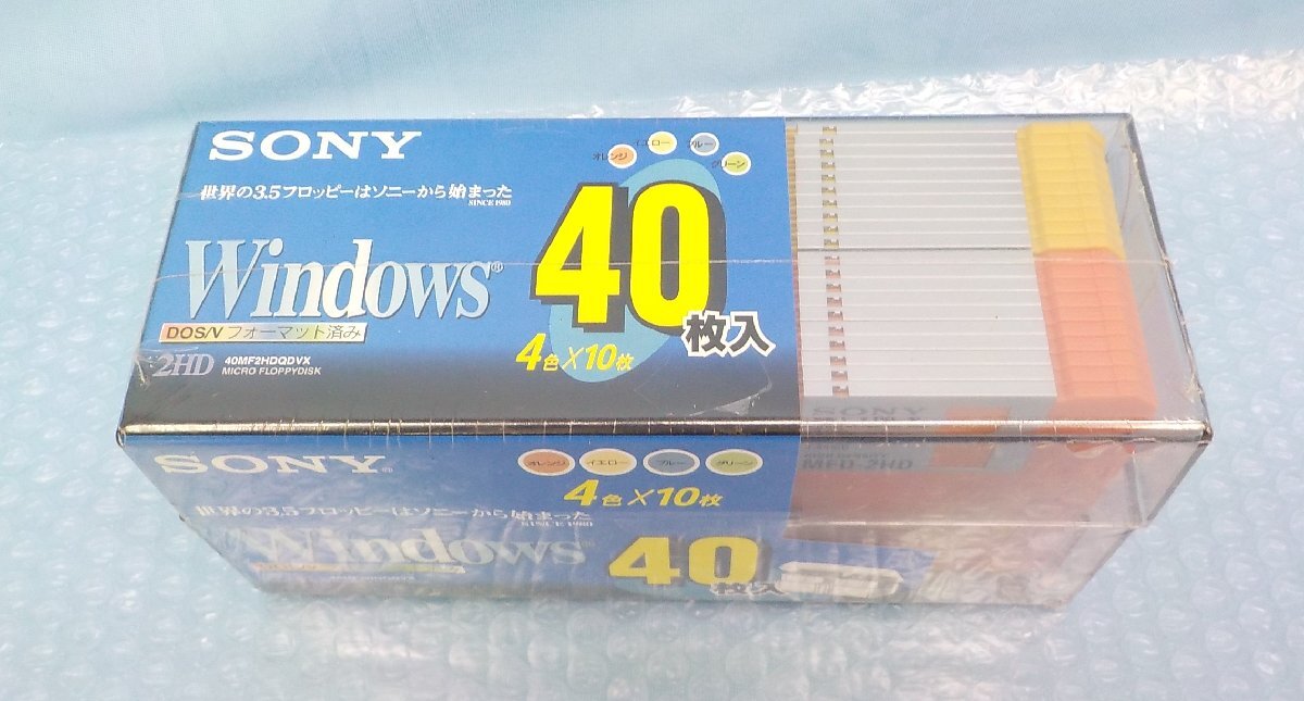◆フロッピー SONY ソニー 40MF2HDQDVX DOS/V対応 2HD 3.5インチ 40枚入 フロッピーディスク 未開封品_画像2