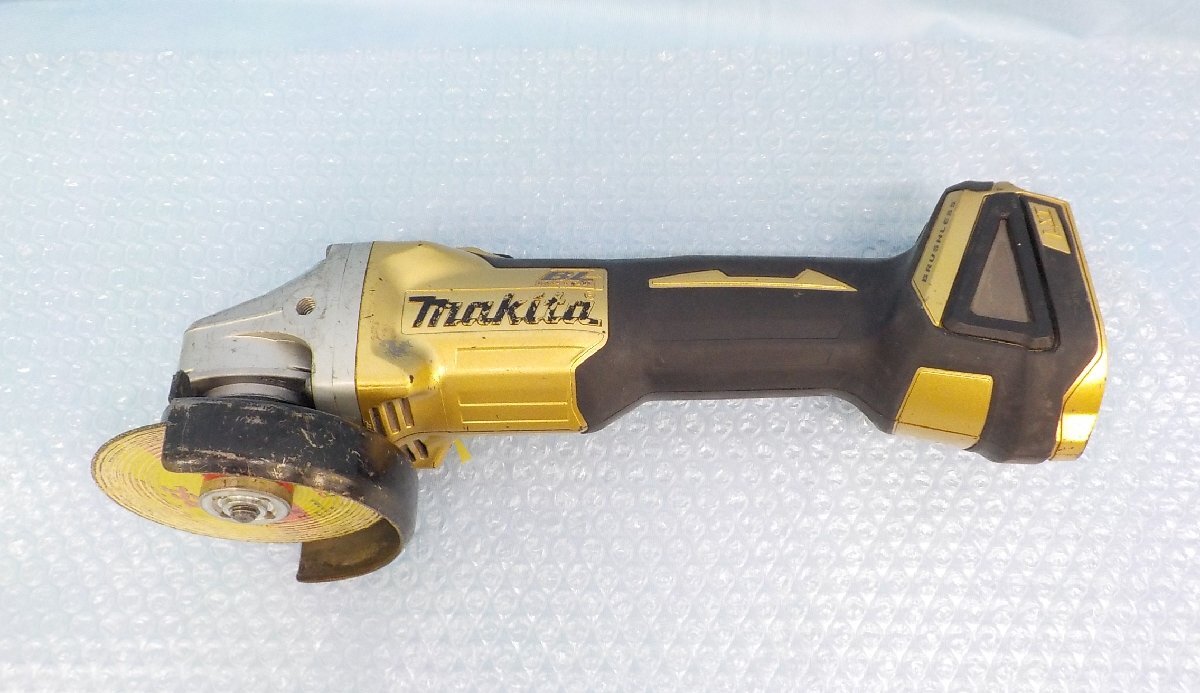 電動工具 makita マキタ ディスクグラインダー GA404D ゴールドカラー 100周年モデル 18V 本体のみ 動作確認済_画像1