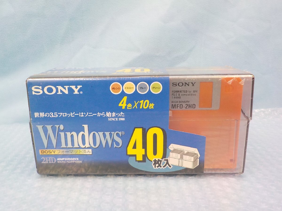 ◆フロッピー SONY ソニー 40MF2HDQDVX DOS/V対応 2HD 3.5インチ 40枚入 フロッピーディスク 未開封品の画像1