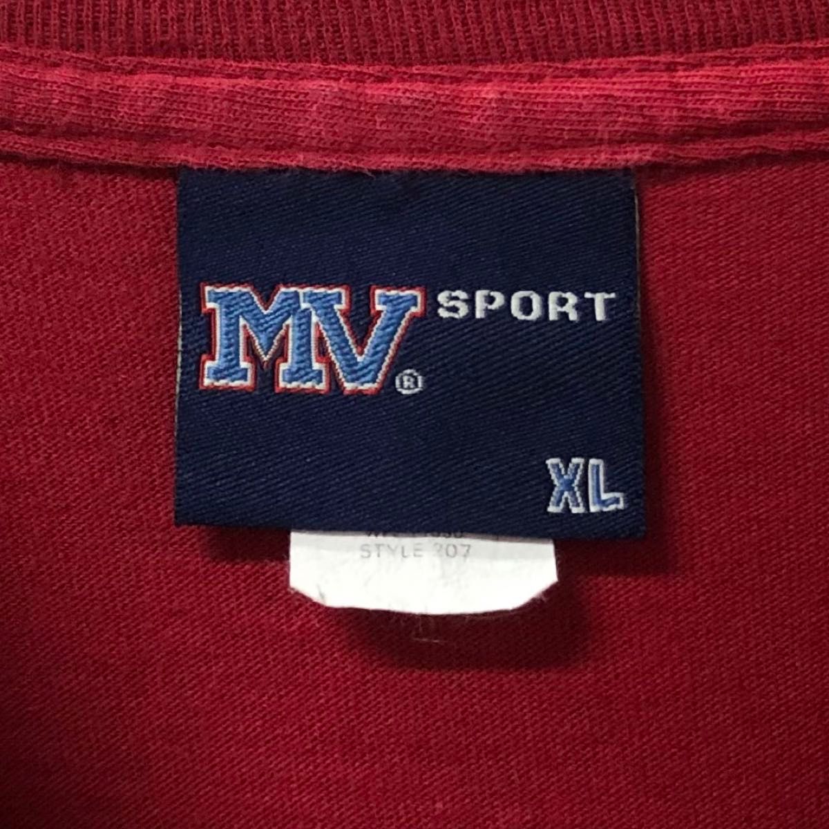MV SPORT US アメリカ古着 アーカンソー大学 カレッジ チームプリント 半袖Tシャツ XL