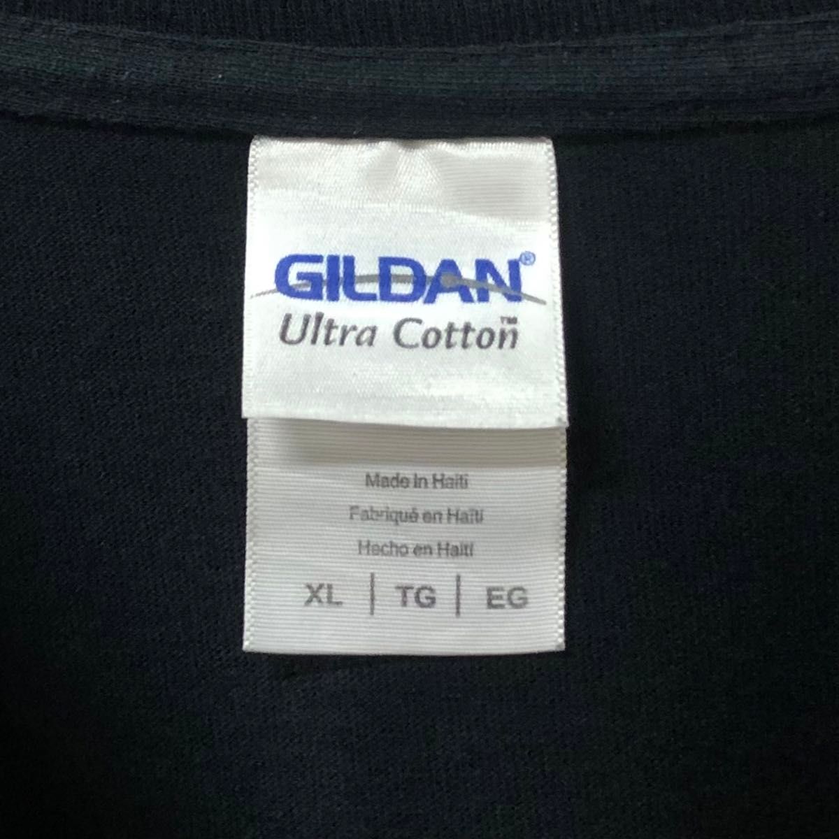 ギルダン US アメリカ古着 英字 プリント 半袖Tシャツ XL