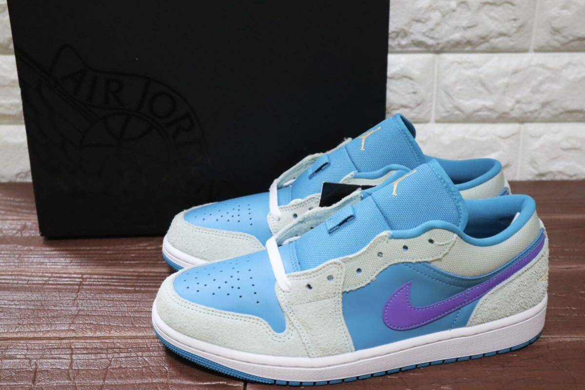 新品 25.5㎝　NIKE AIR JORDAN 1 LOW SE エア ジョーダン 1 ロー　SE Aquatone and Psychic Purple メンズスニーカー