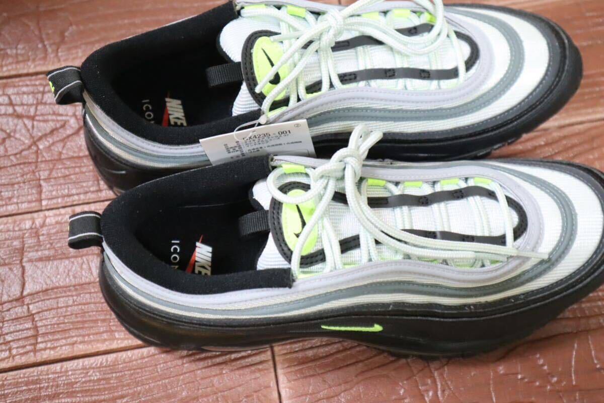 新品 定価20900円 27㎝ ナイキ　NIKE AIR MAX 97 エアマックス 97 PURE PLATINUM/VOLT-BLACK-WHITE ボルト_画像7