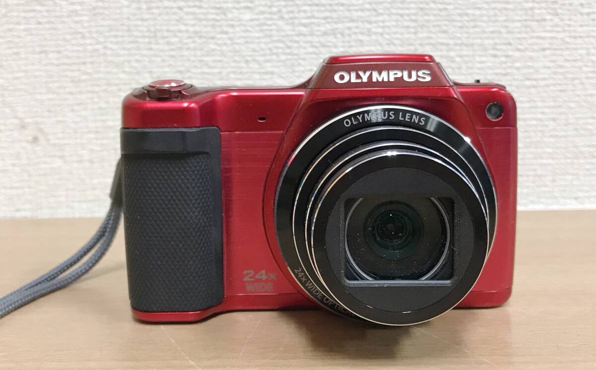 【OLYMPUS オリンパスSTYLUS SZ-15 24x WIDEコンパクトデジタルカメラ】1600万画素/24倍ズーム/赤/レッド/現状品/コンデジ/S63-173_画像2