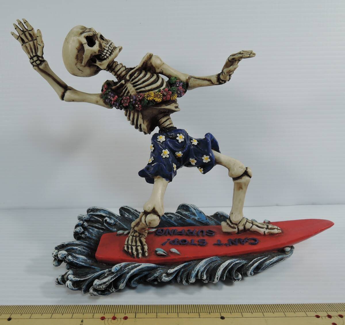 *000 defect have #W*U*I CAN*T STOP! SURFING Skull skeleton surfing figure / ornament #1999
