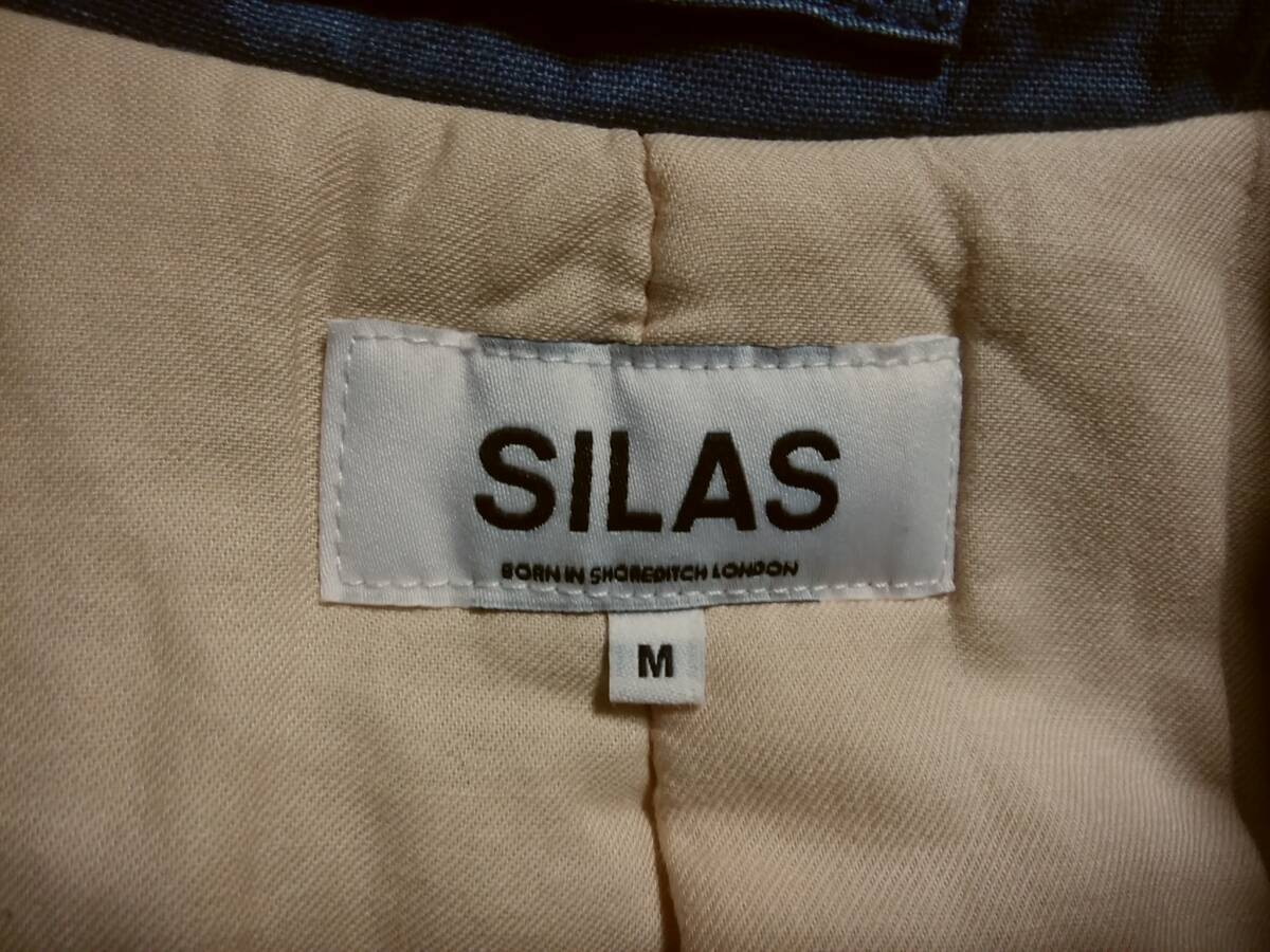 【SILAS サイラス】リネンコーチジャケットM 「LINEN COACH JACKET」 人気アイテム_画像4