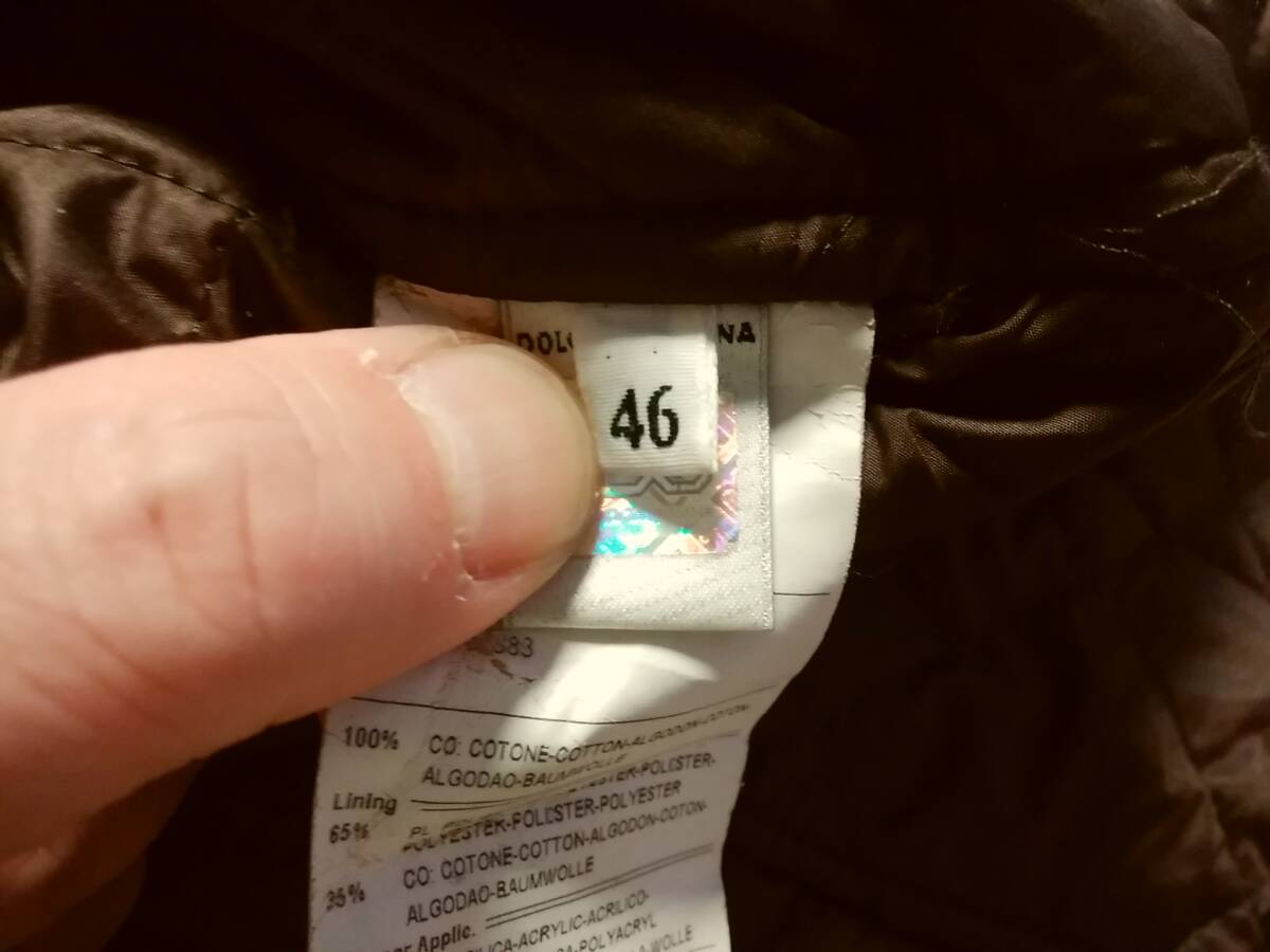 【DOLCE&GABBANA ドルチェアンドガッバーナ・D&G】キルティングジャケット46 イタリア製 ボックスロゴワッペン刺繍入り 高級 人気アイテム_画像5