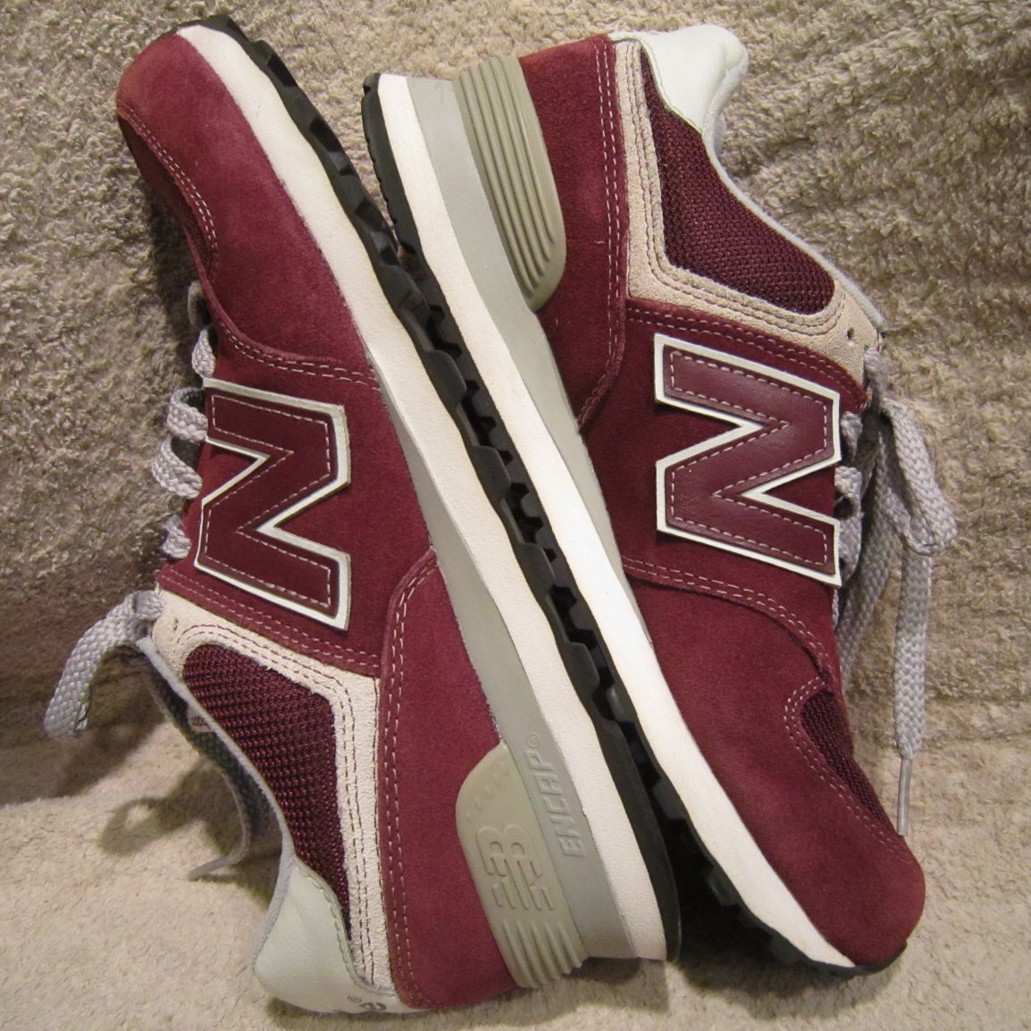 ニューバランス　NB　ML574 VWI　　ワイン　　26.5㎝ D　US8.5　　　　　　　newbalance　2015年製　　　着用少　　wj2403e_画像2