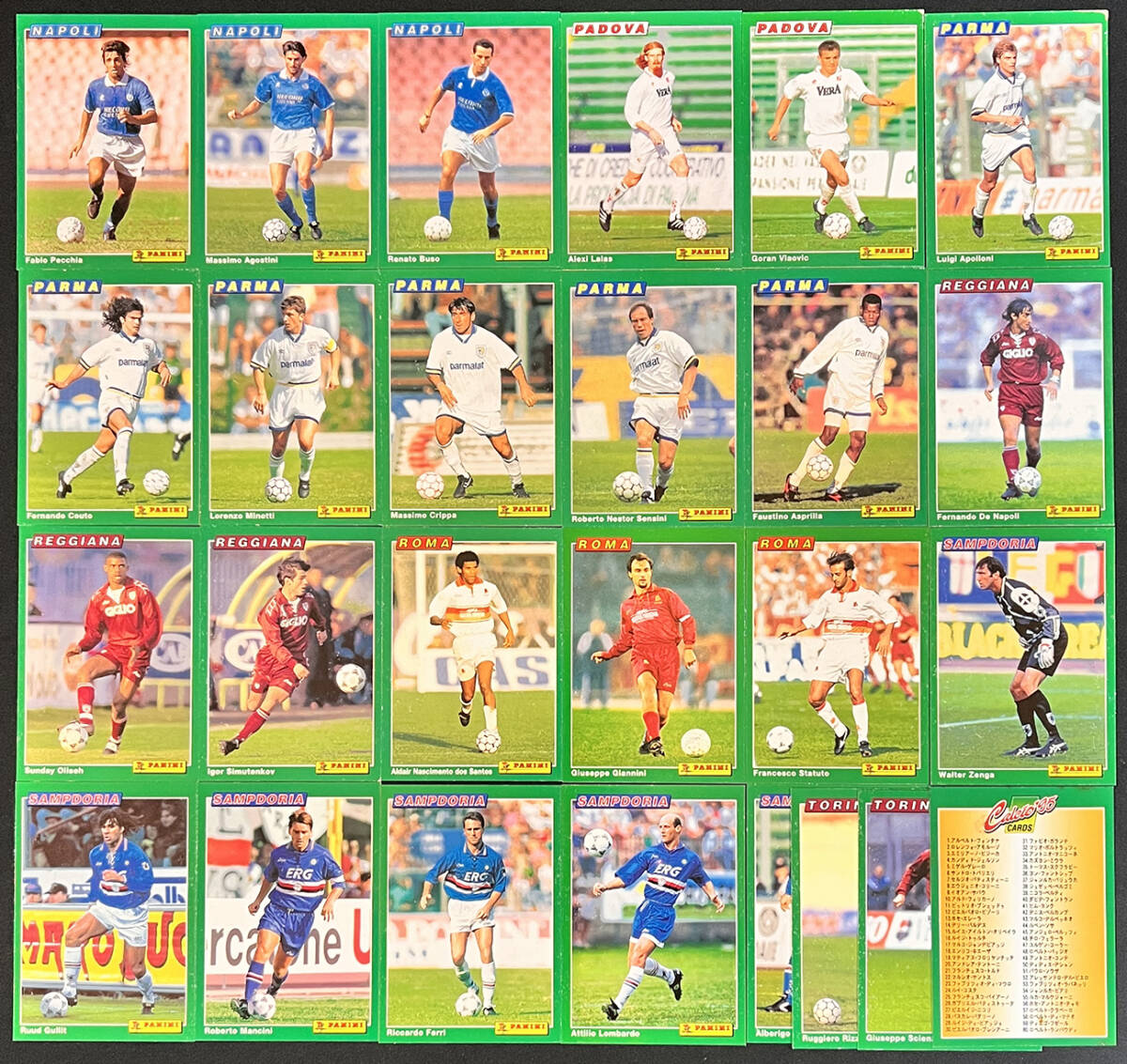 (Y60)1995 Panini Calcio 66 Card set #Maldini #Lalasの画像2