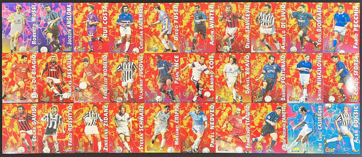 (Y52)1998 1999 Panini Calcio 121 Card set #Baggio #Zidane #Zanetti Rookieの画像2