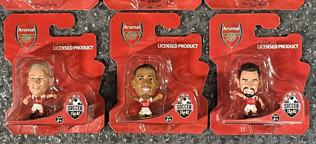 (Y13)Soccerstars 2024 Arsenal 9 Figure set サッカースターズ アーセナル #Ben White #Trossard #Saliba #Zinchenko_画像4