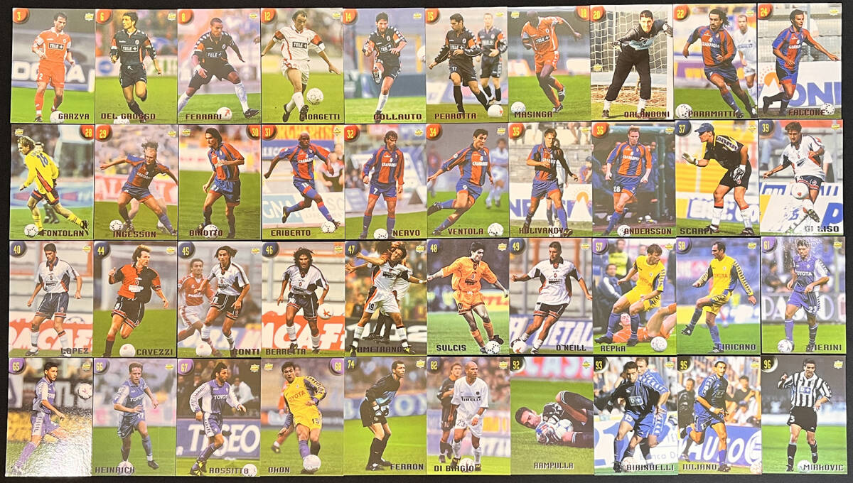 (Y58)1999-00 Mundicromo Black Label Calciatori 2000 - 232 Card set #Inzaghi #Davids #Nedved #Baggio #Ronaldo #Zidaneの画像3
