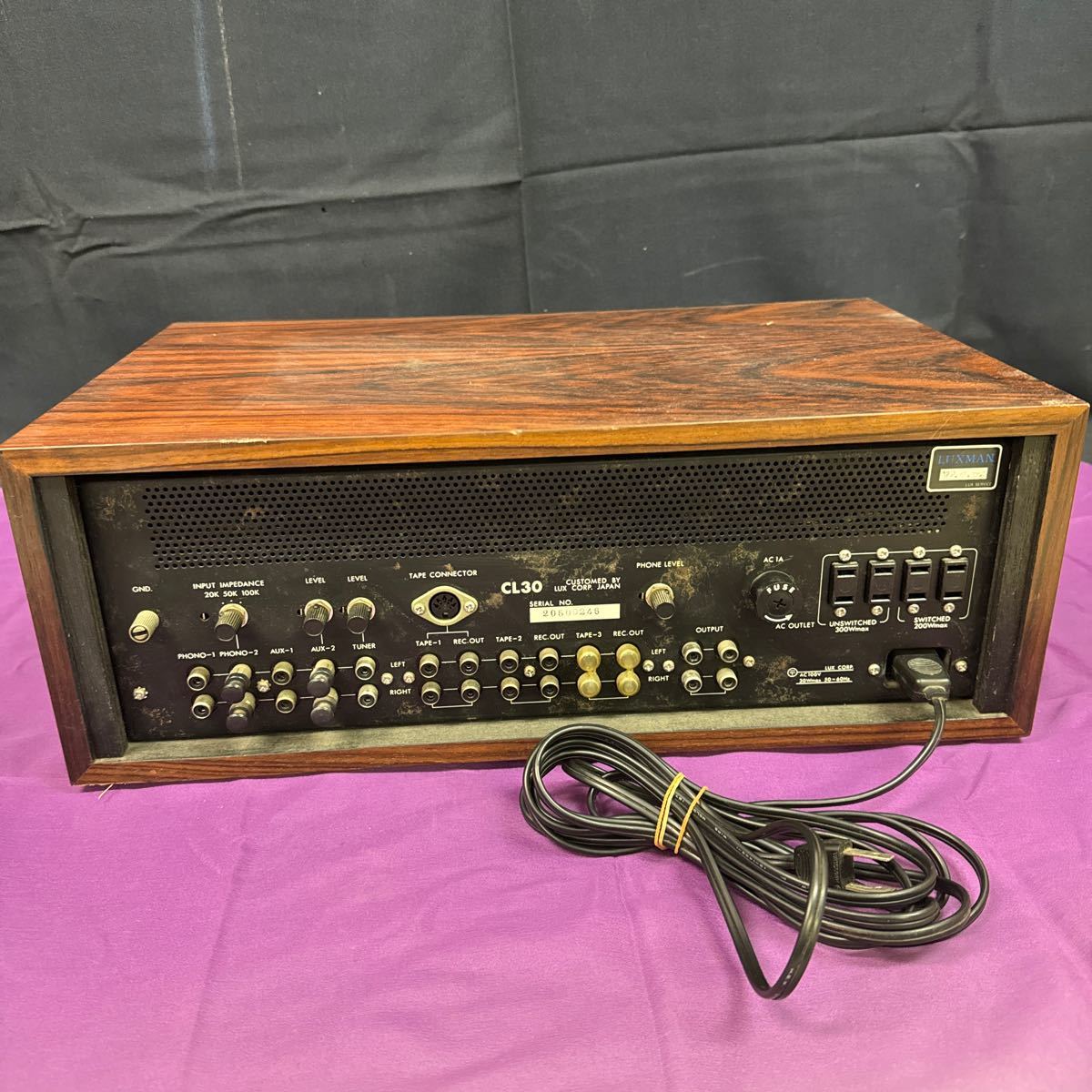 ◆中古 LUXMAN/ラックスマン コントロールアンプ 真空管 CL30 使用説明書付 ジャンク 149-76の画像8