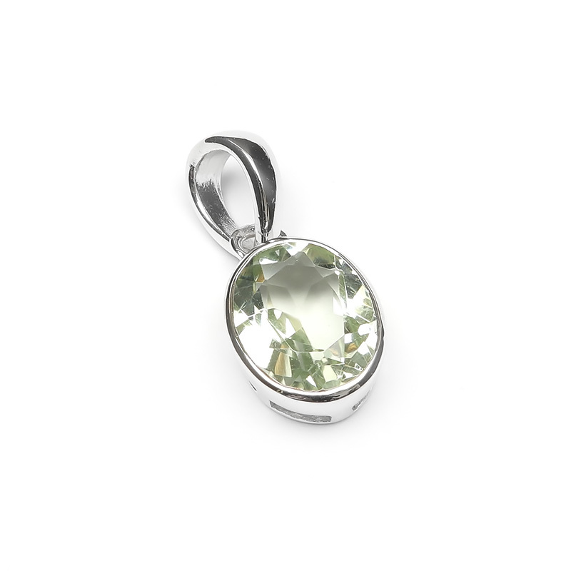  green amethyst pendant top 10×8mm No.1[1 point thing ] / 60-32 AM-PT1