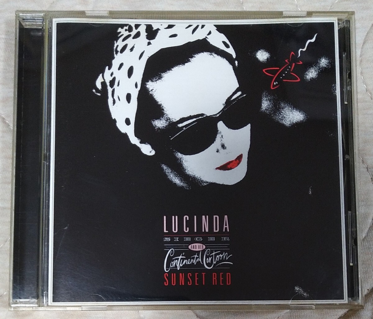 Lucinda Sieger And Her Continental Cartoon Sunset Red e.p. 廃盤国内盤中古SCD ルシンダ・シーガー サンセット・レッド EMI1026CDS_画像1