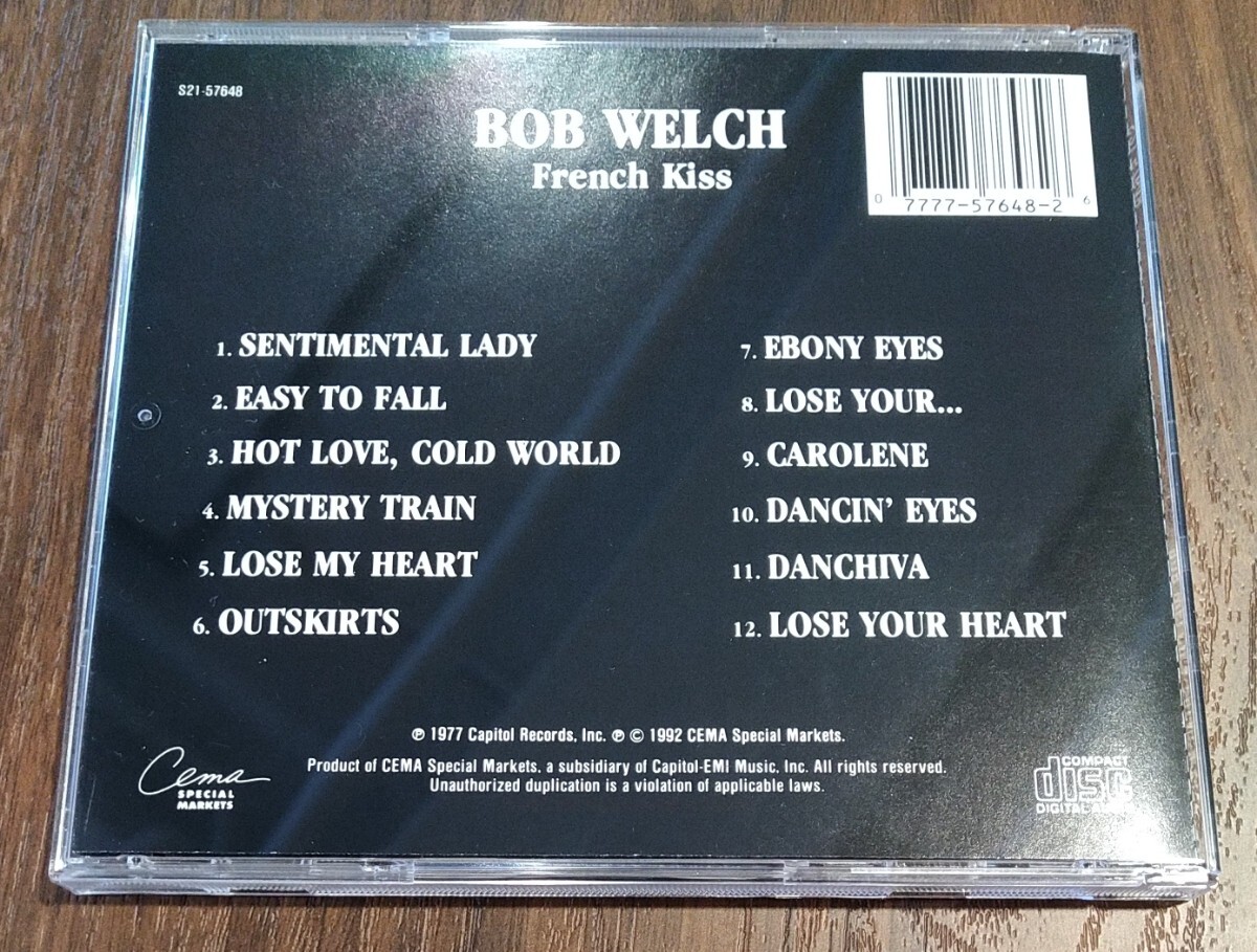 bob welch french kiss 旧規格輸入盤中古CD ボブ・ウェルチ フレンチ・キッス fleetwood mac フリートウッド・マック ebony eyes S21-57648_画像2