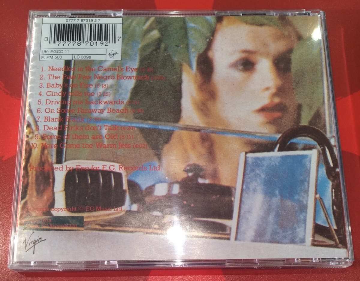 Brian Eno Here Come The Warm Jets 旧規格輸入盤中古CD ブライアン・イーノ ヒア・カム・ザ・ウォーム・ジェッツ phil manzanera _画像2
