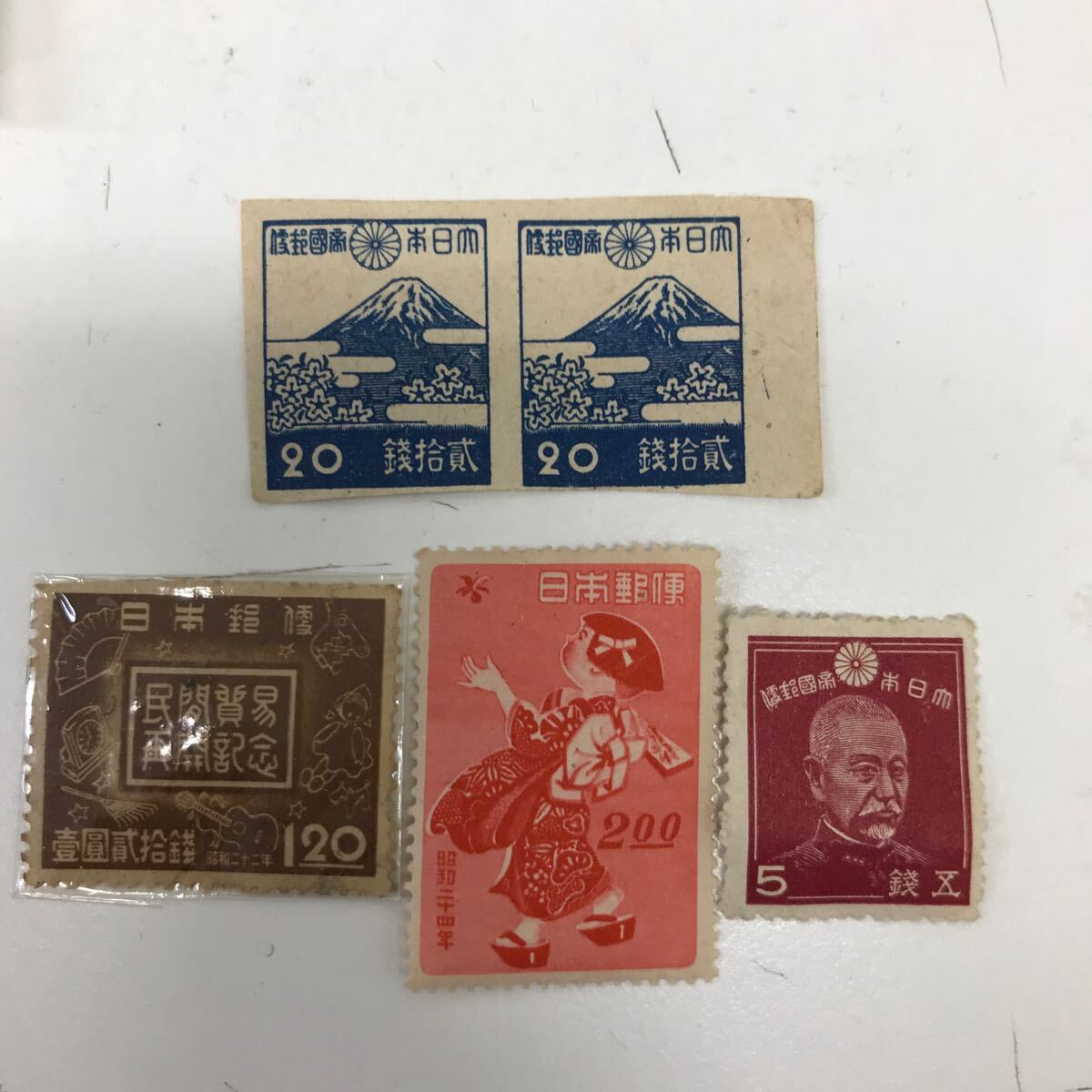 34783-22 0328Y 古い切手　切手　まとめ_画像1